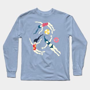 FLOATING WORLD Summer Pool Beach Party Swimmers - UnBlink Studio by Jackie Tahara Long Sleeve T-Shirt